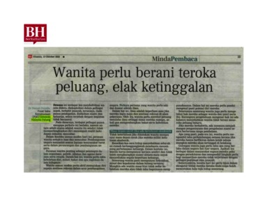 Wanita Perlu Berani Teroka Peluang, Elak Ketinggalan - UMPSA-IR